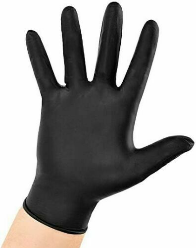 Black Nitrile Gloves, Powder-Free, Textured, Thickness 5mil  / Qty 100